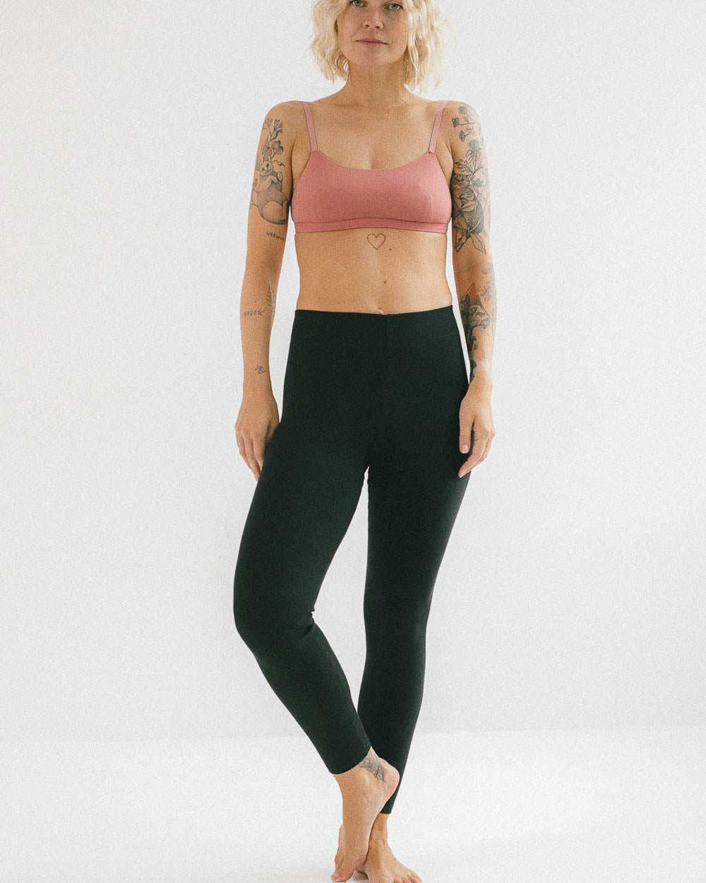 Legginsy z certyfikowanej bawełny prążkowanej - Myunds.com