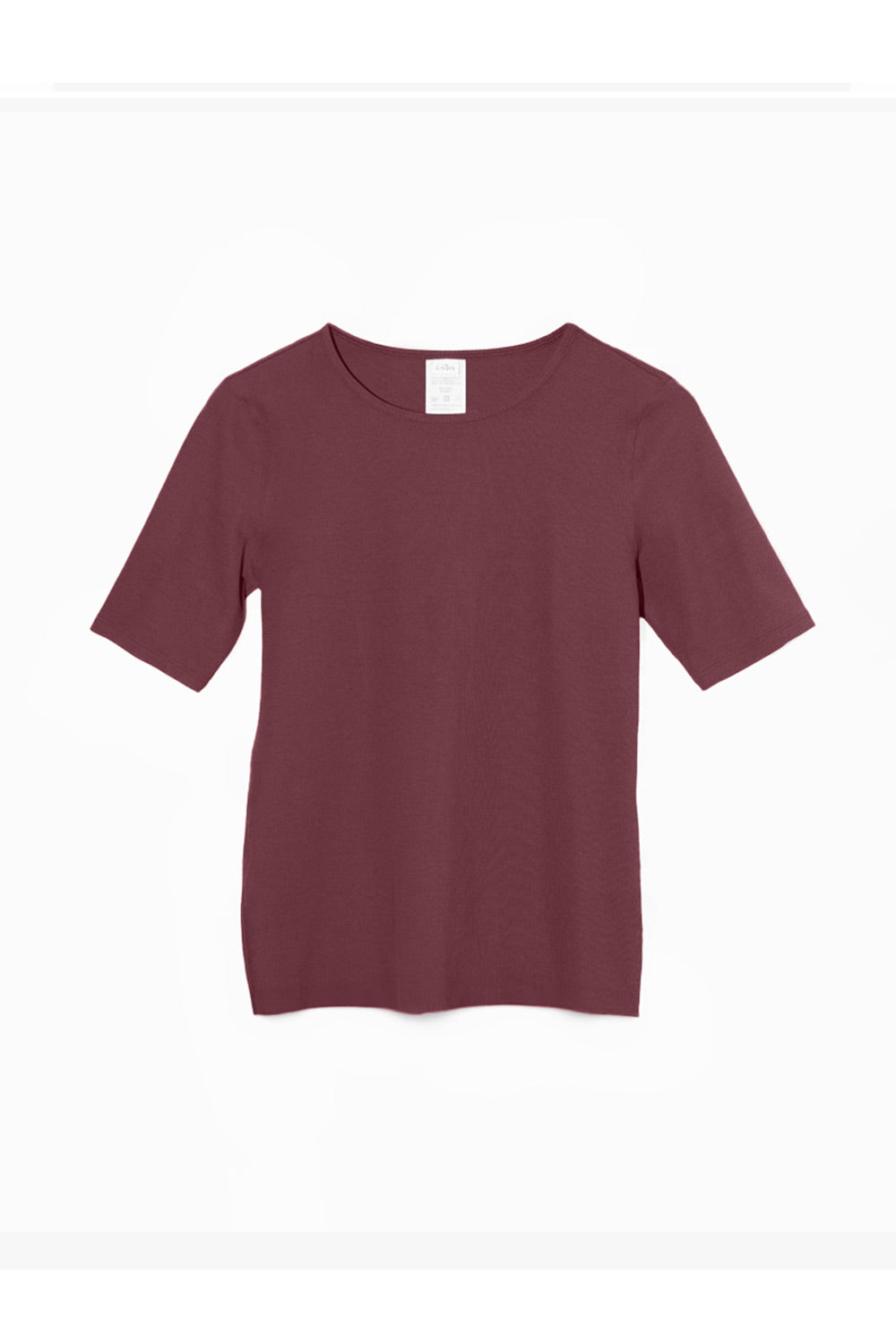 T-shirt z certyfikowanej bawełny prążkowanej