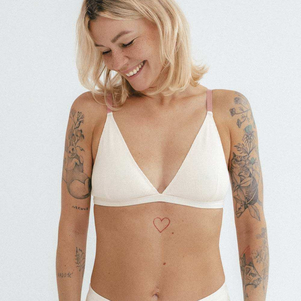 Bralet Rui z certyfikowanej bawełny prążkowanej - Myunds.com