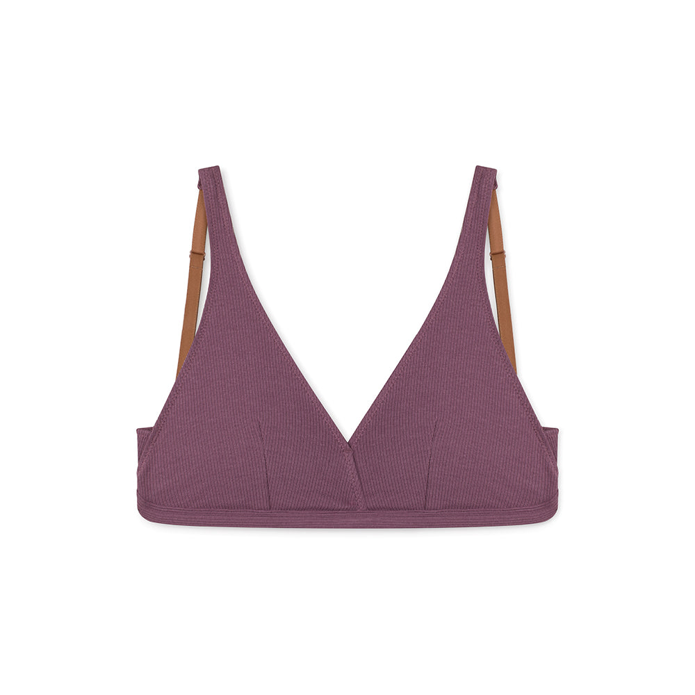 Bralet Via z certyfikowanej bawełny prążkowanej