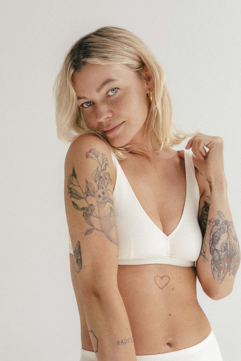 Bralet Via z certyfikowanej bawełny prążkowanej