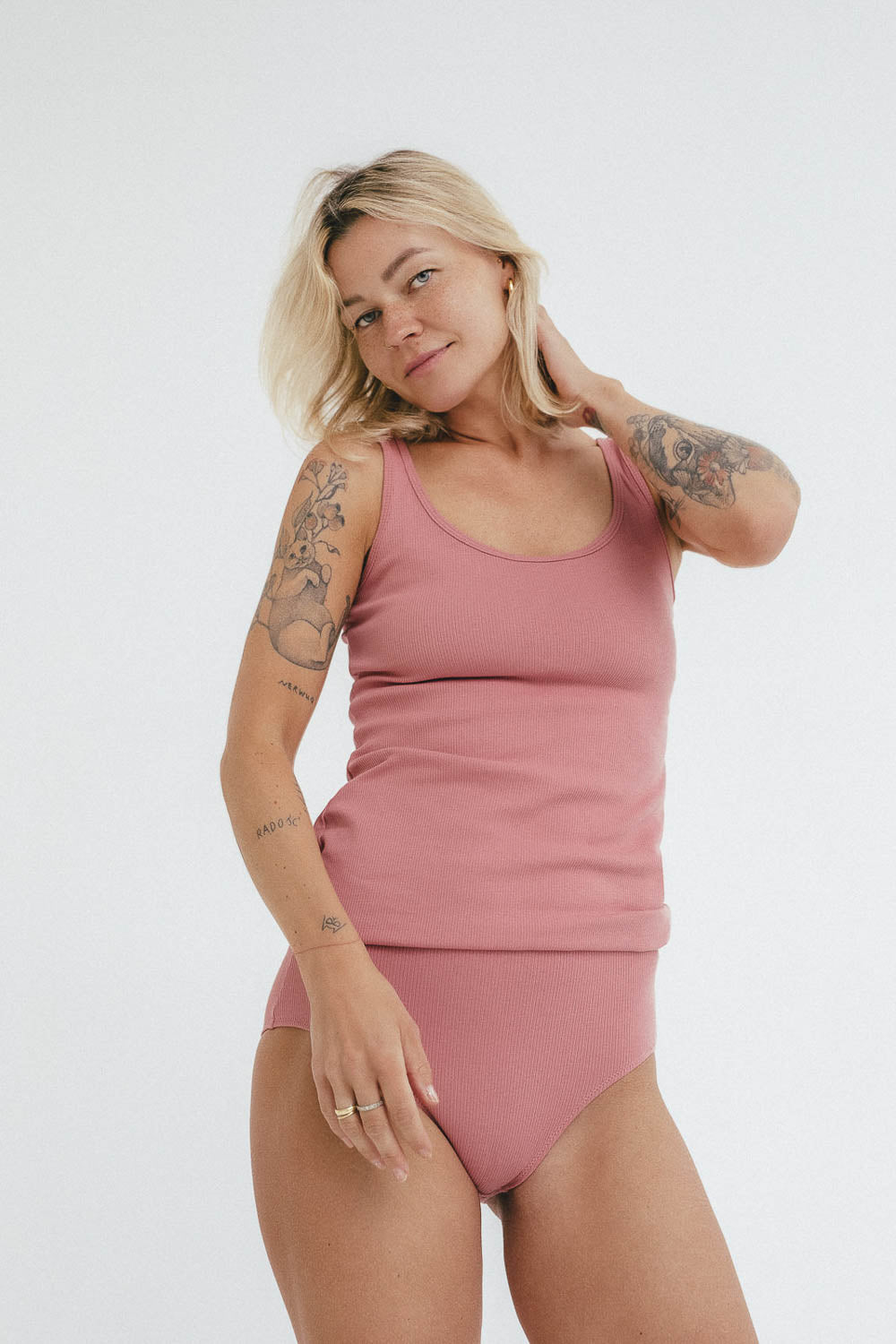 Koszulka Tank top Ria z certyfikowanej bawełny prążkowanej