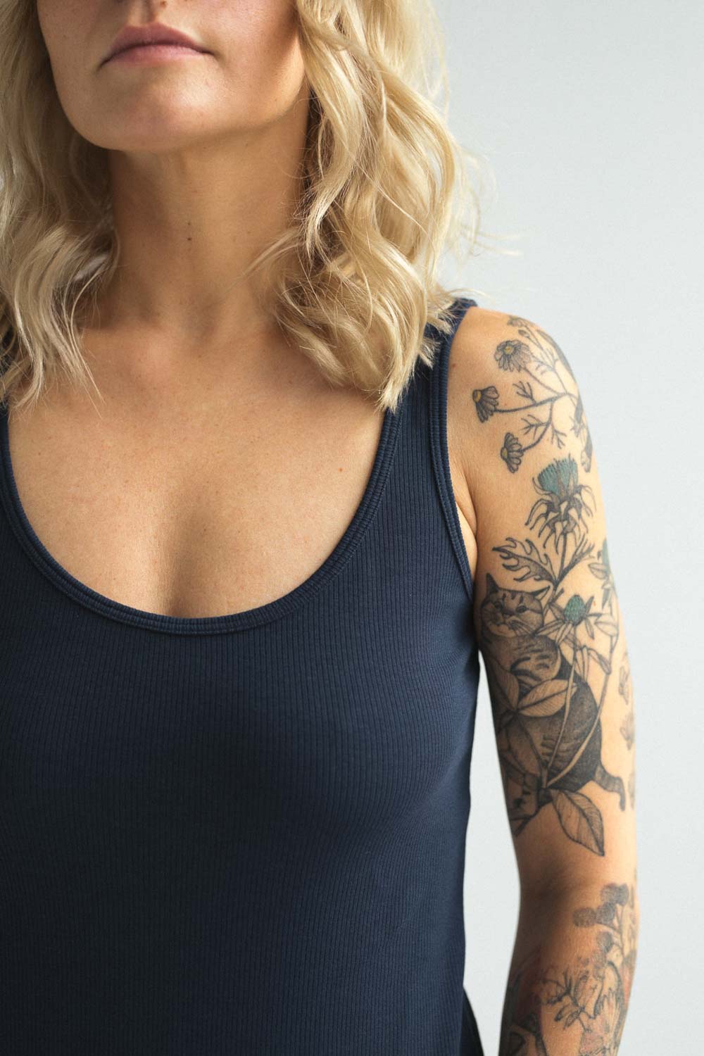 Koszulka Tank top Ria z certyfikowanej bawełny prążkowanej