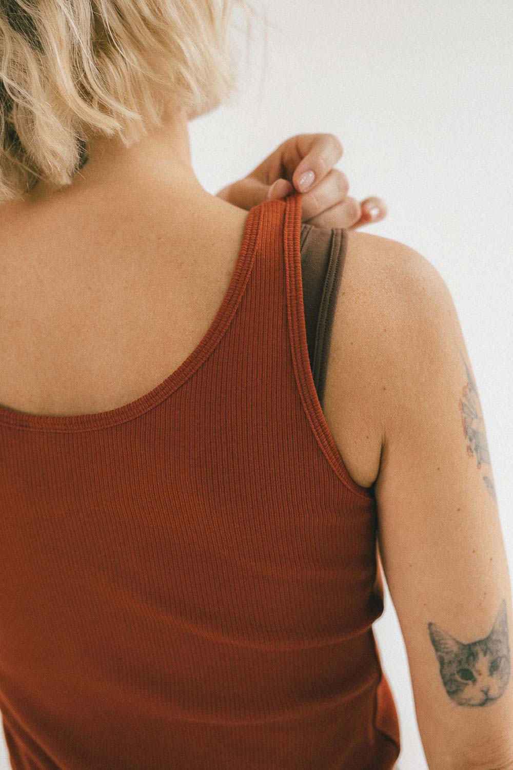 Koszulka Tank top Ria z certyfikowanej bawełny prążkowanej