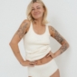 MyUnds tank top prążkowany white sand